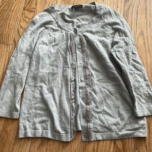 Banana Republic Cardigan Button Front Grey Decorative Trim M